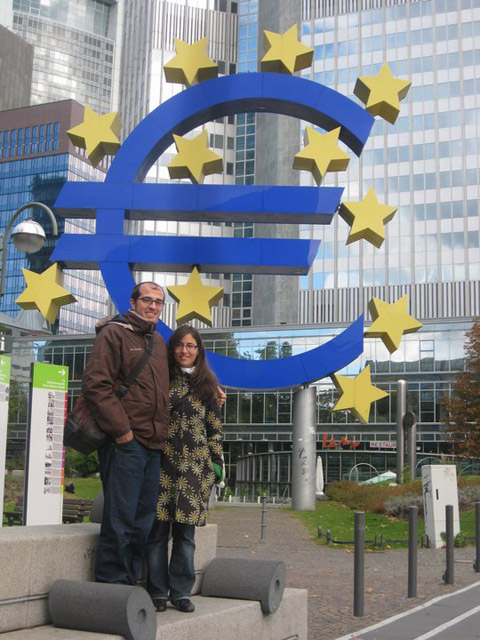 En la Eurotower de Frankfurt